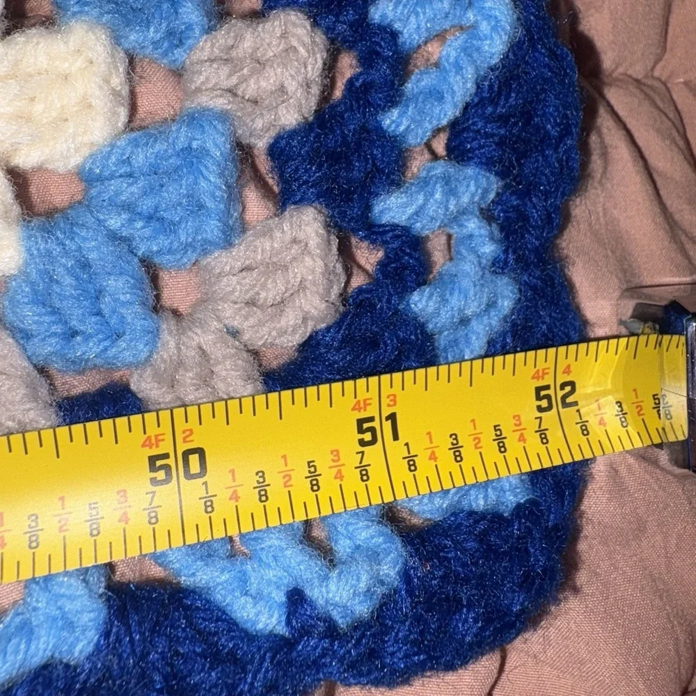 Vibrant Granny Square Afghan Throw Quilt Blanket Crochet 78